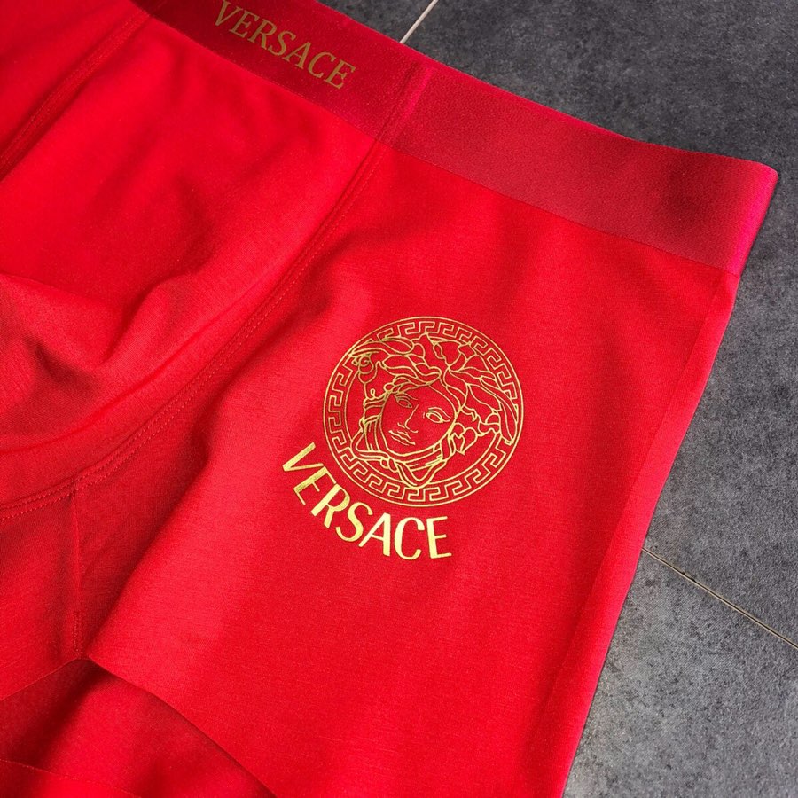 Versace Gold-Tone Medallion Details Men's Boxer Briefs - 3-Piece Box