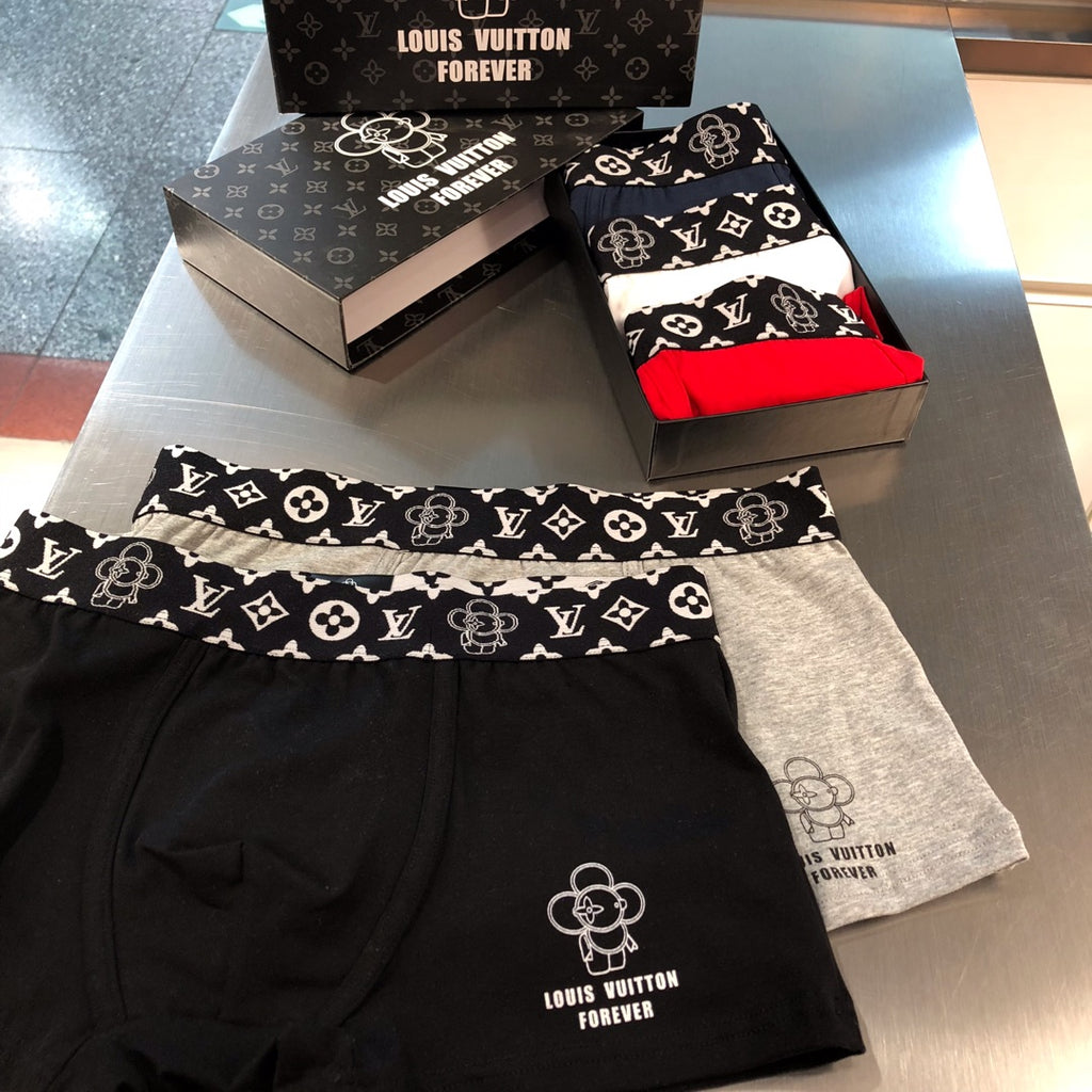 Louis Vuitton Cotton Men's Boxer Briefs - 3-Piece Box