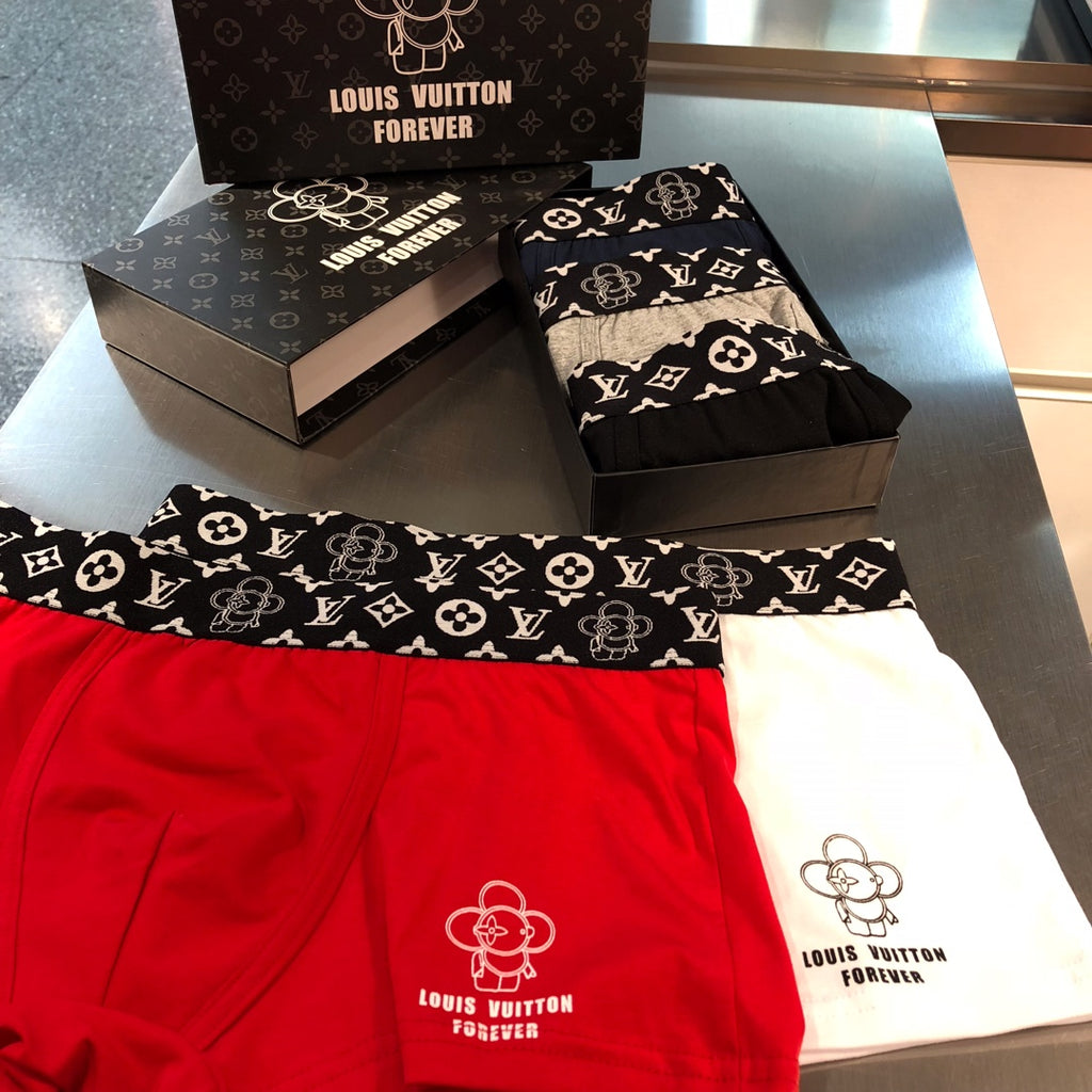 Louis Vuitton Cotton Men's Boxer Briefs - 3-Piece Box