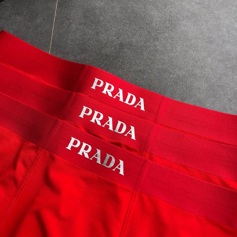 Prada Red Men's Boxer Briefs - 3-Piece Box