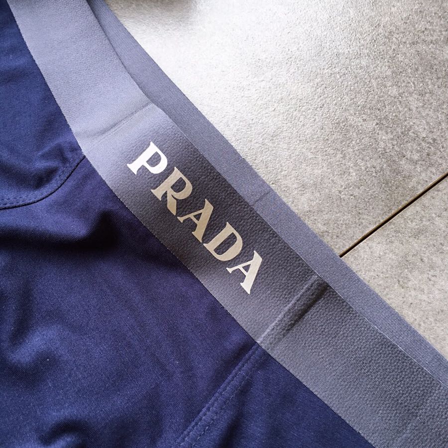 Prada Visible Colour, Waistband And Emblem Details Men's Boxer Briefs - 3-Piece Box