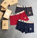 Burberry Check-Inspired Waistbands Men's Boxer Briefs - 3-Piece Box
