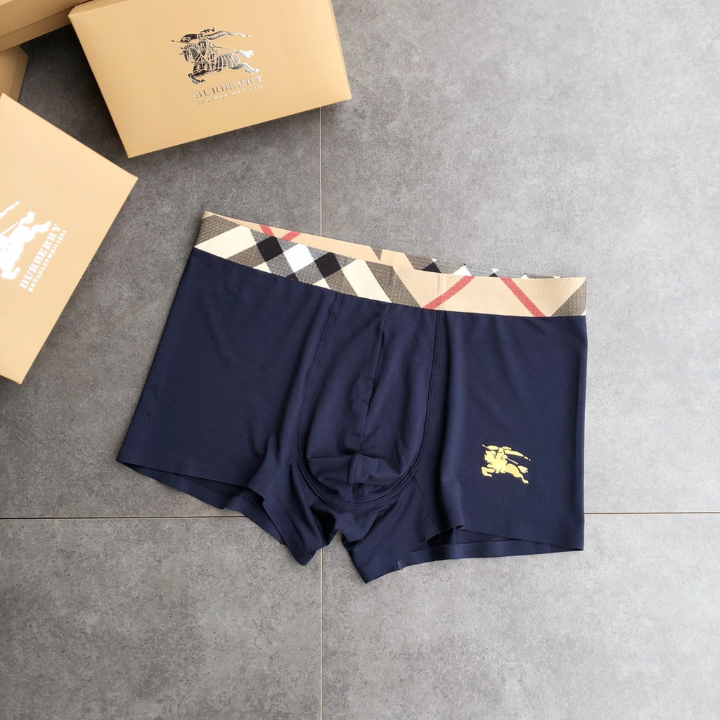Burberry Check-Inspired Waistbands Men's Boxer Briefs - 3-Piece Box