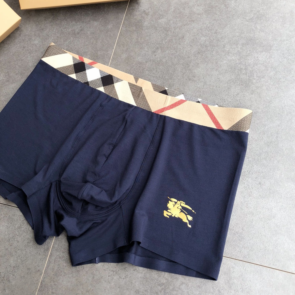Burberry Check-Inspired Waistbands Men's Boxer Briefs - 3-Piece Box
