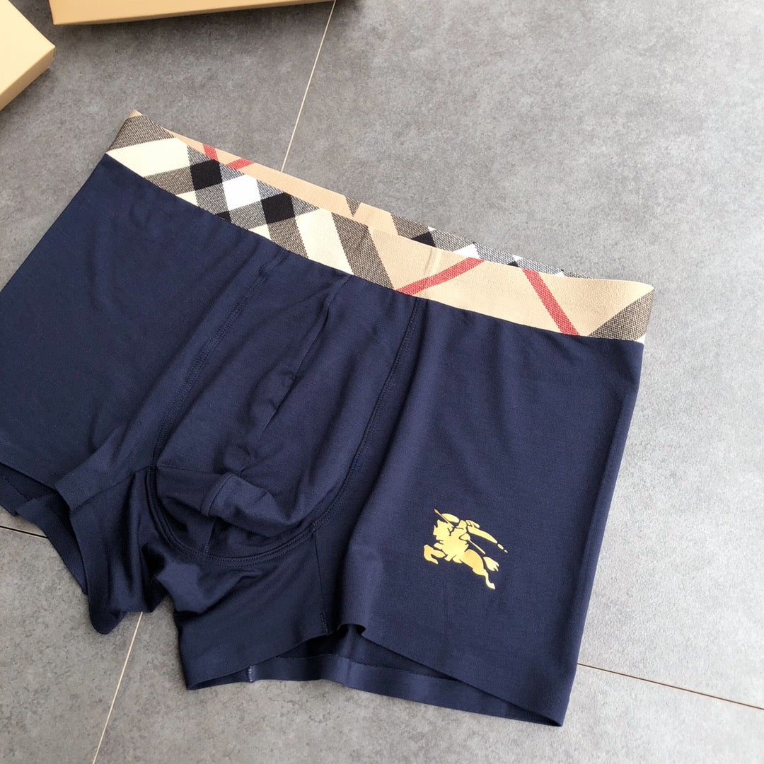 Burberry Visible Colour, Waistband And Emblem Details Men's Boxer Briefs - 3-Piece Box