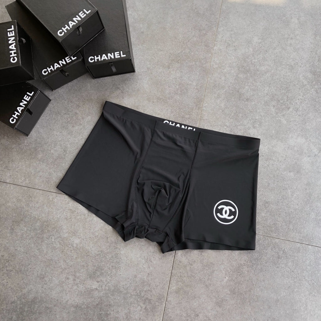 Chanel Contrast Logo Waistbands Men's Boxer Briefs - 3-Piece Box