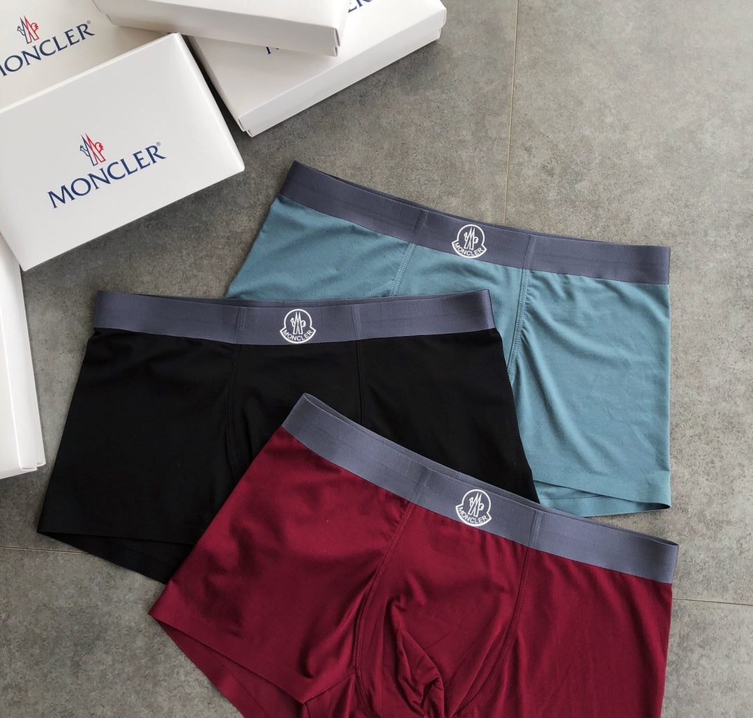 Moncler Small Round Emblems Men's Boxer Briefs - 3-Piece Box