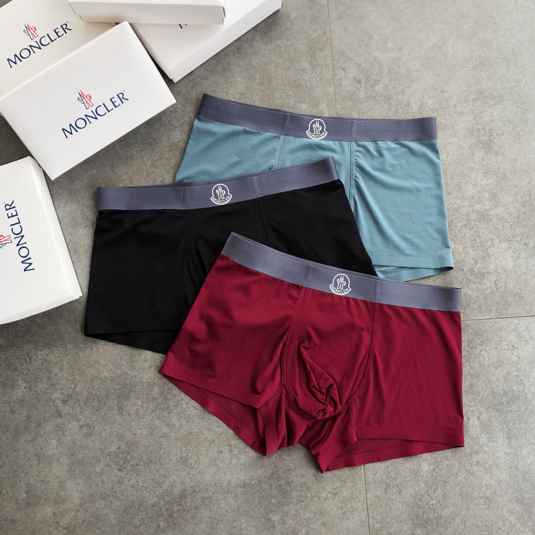 Moncler Small Round Emblems Men's Boxer Briefs - 3-Piece Box