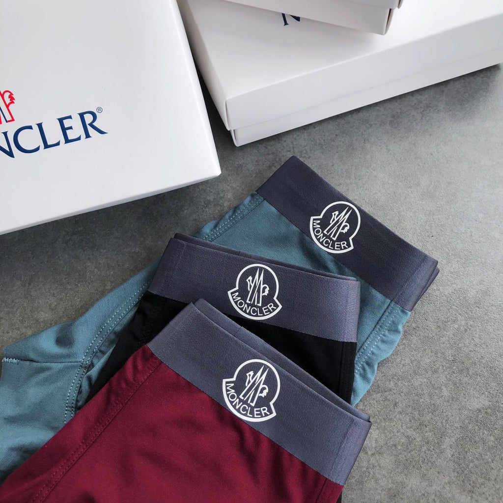 Moncler Small Round Emblems Men's Boxer Briefs - 3-Piece Box