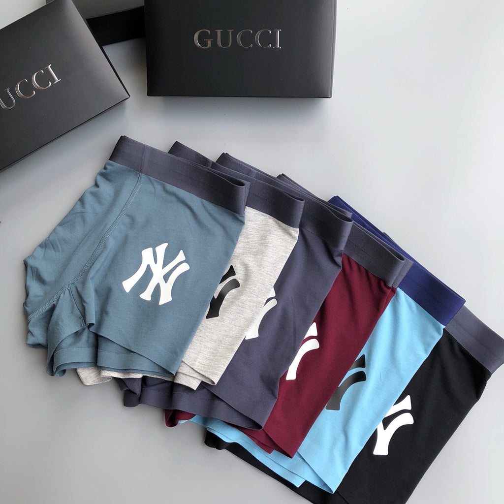 Gucci Crest-Style Front Emblems Men's Boxer Briefs - 3-Piece Box