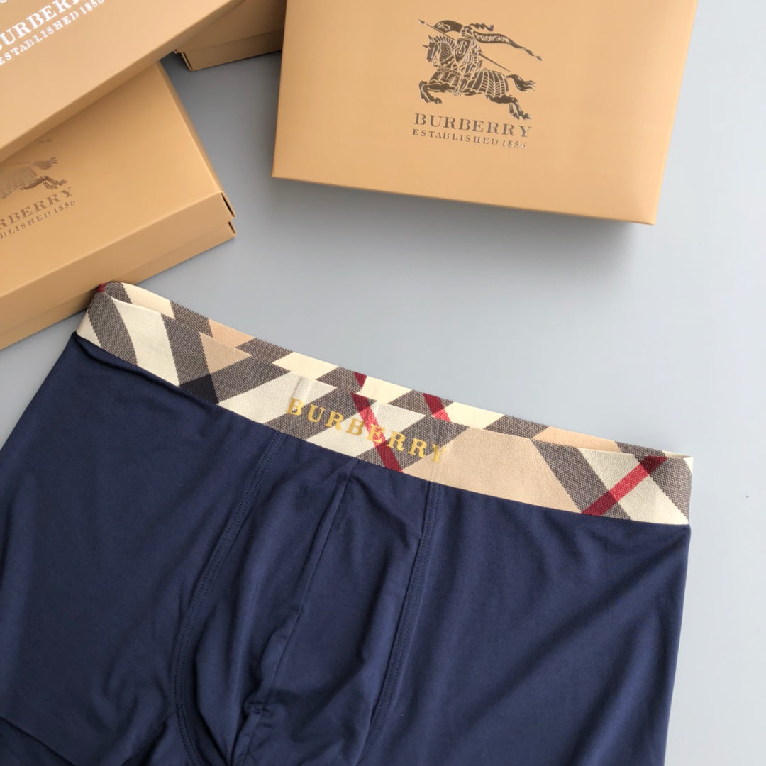 Burberry Check-Inspired Waistbands Men's Boxer Briefs - 3-Piece Box