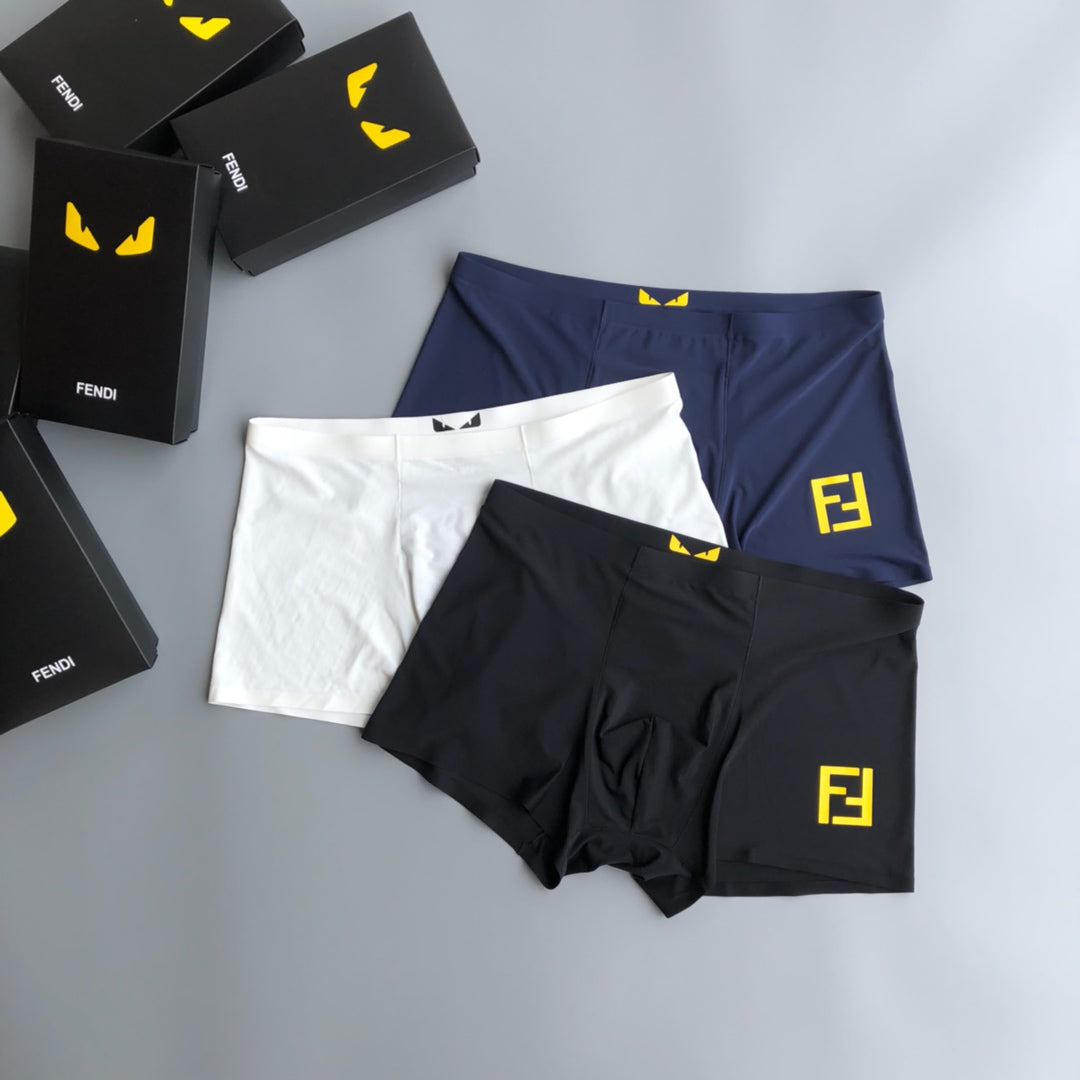 Fendi Milk-Silk Men's Boxer Briefs - 3-Piece Box