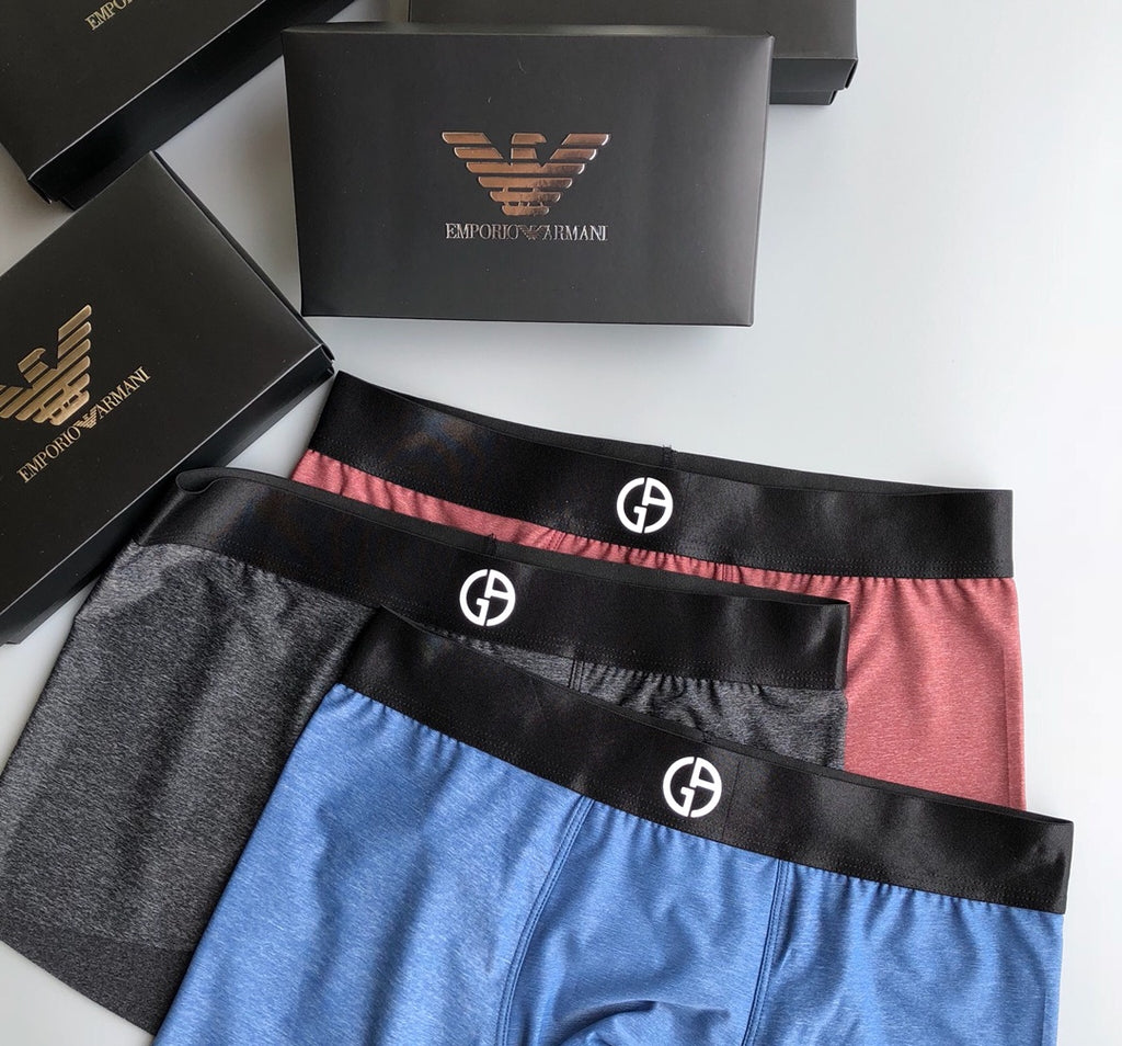 Armani Ice-Silk Men's Boxer Briefs - 3-Piece Box