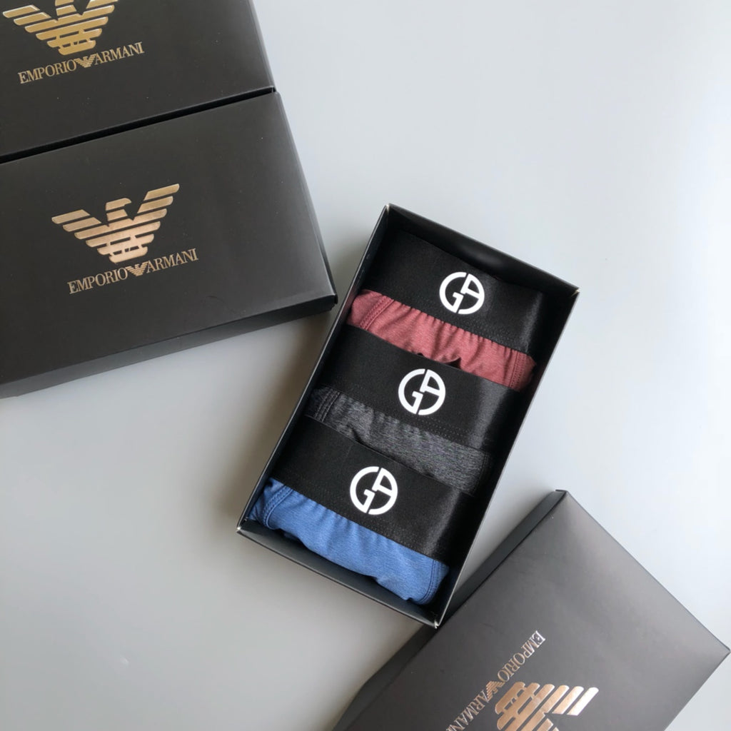 Armani Ice-Silk Men's Boxer Briefs - 3-Piece Box
