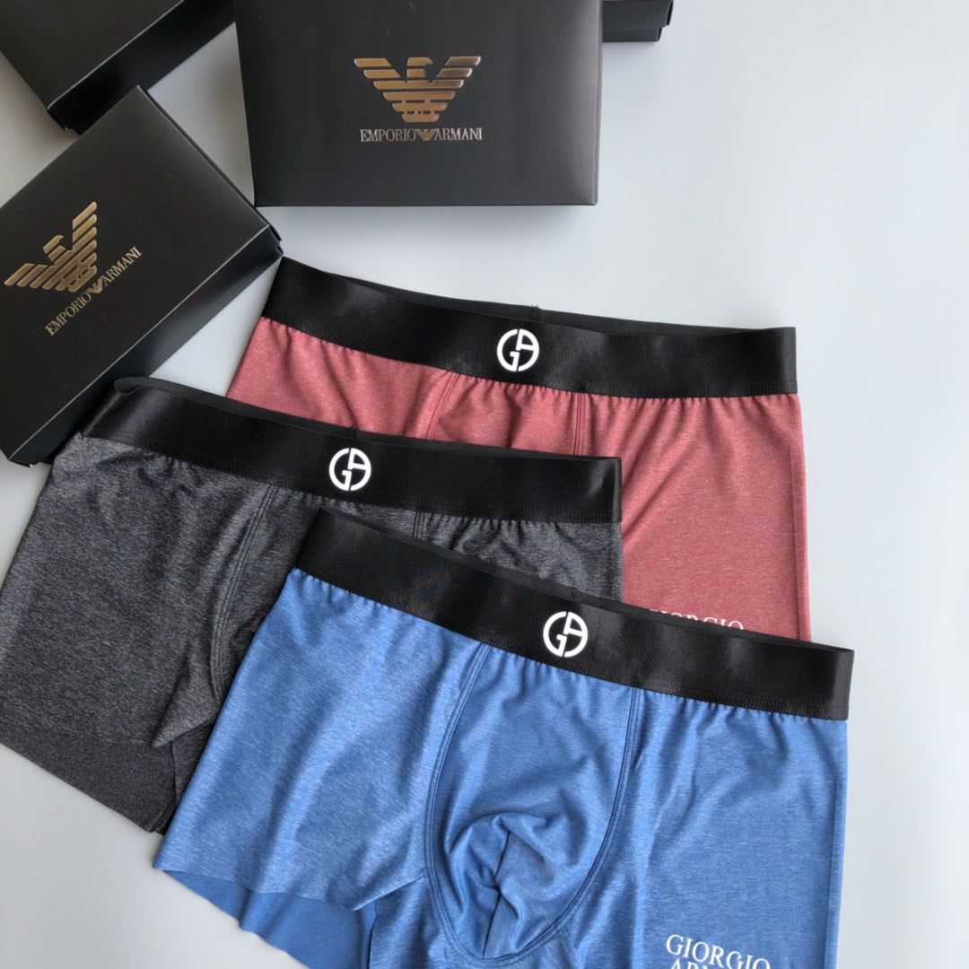 Armani Ice-Silk Men's Boxer Briefs - 3-Piece Box