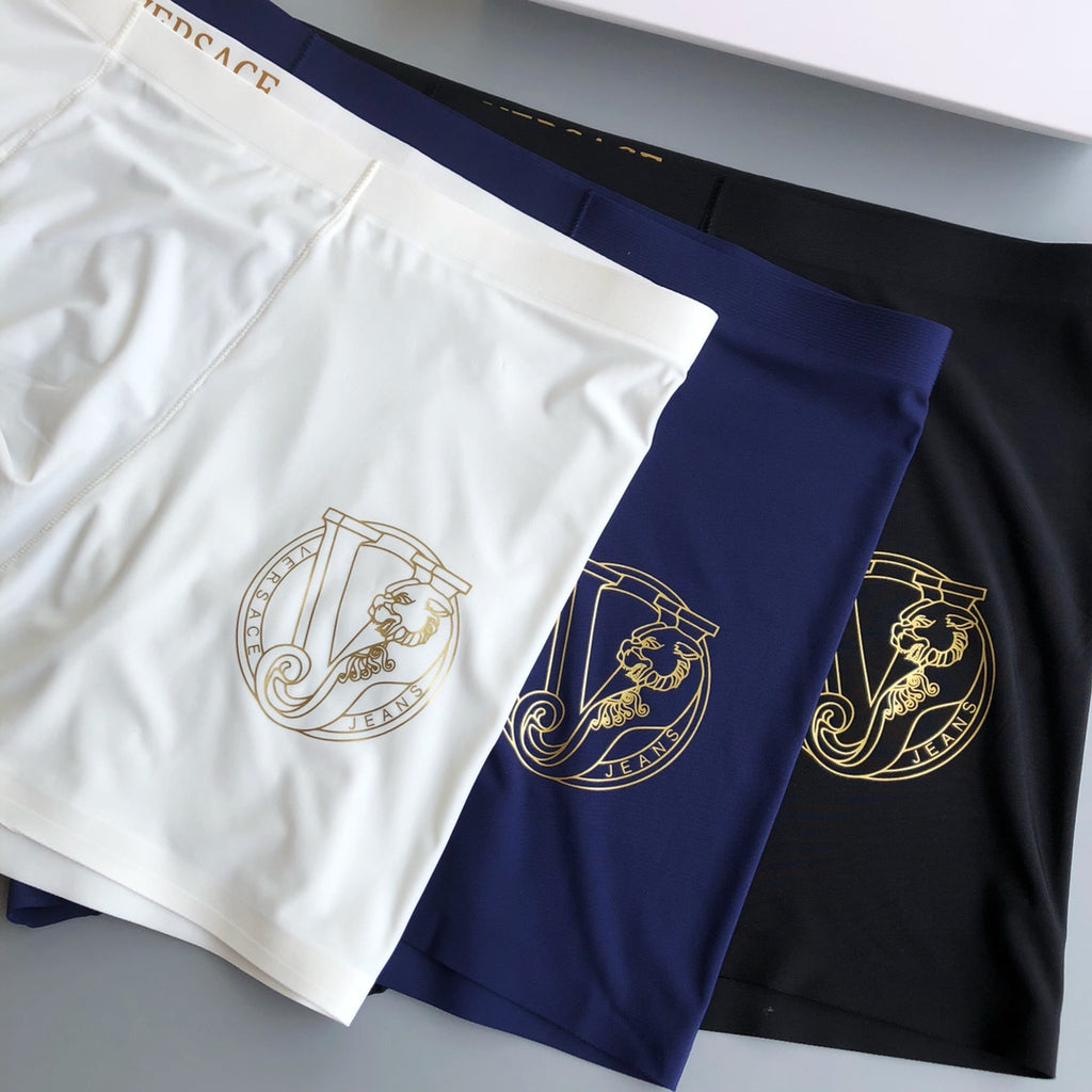 Versace Milk-Silk Men's Boxer Briefs - 3-Piece Box