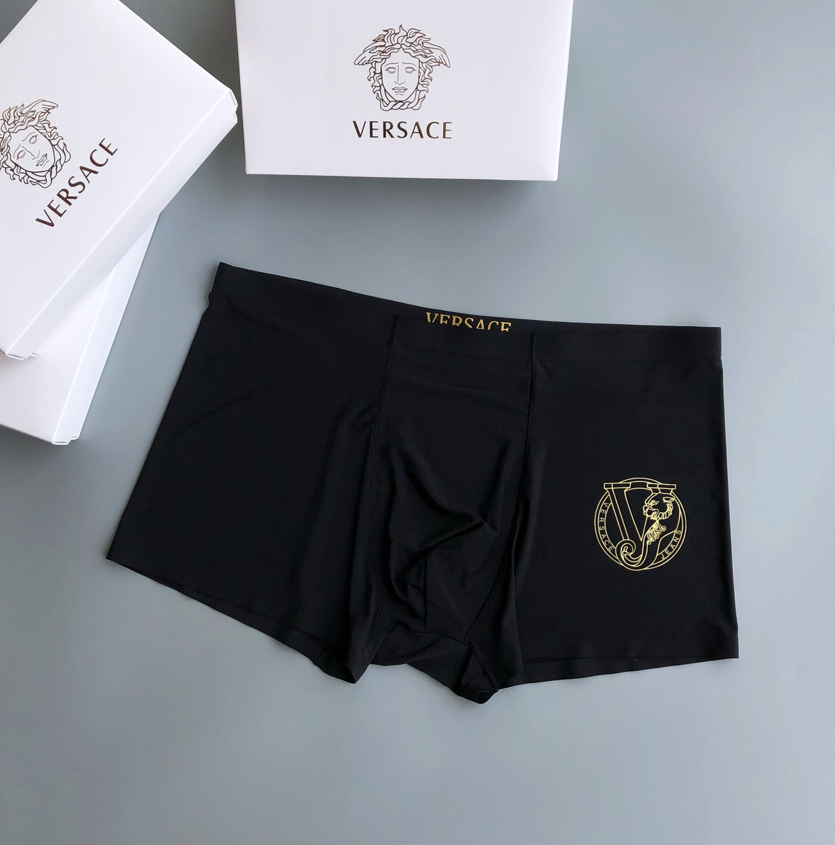 Versace Milk-Silk Men's Boxer Briefs - 3-Piece Box