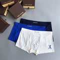 Louis Vuitton Solid Panels And Visible Emblem Details Men's Boxer Briefs - 3-Piece Box