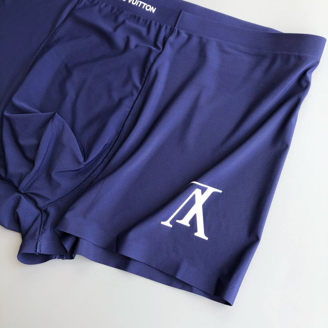 Louis Vuitton Solid Panels And Visible Emblem Details Men's Boxer Briefs - 3-Piece Box