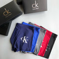 Calvin Klein Contrast Waistbands And Understated Front Branding Men's Boxer Briefs - 3-Piece Box