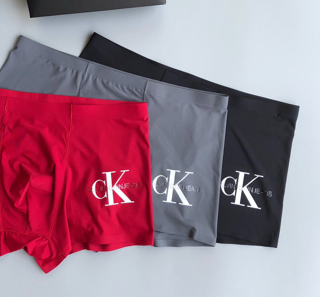 Unbranded Red and Grey Boxer Briefs 3-Piece Box Collection