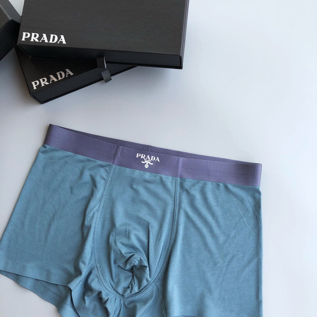 Prada Small Triangle Details Men's Boxer Briefs - 3-Piece Box