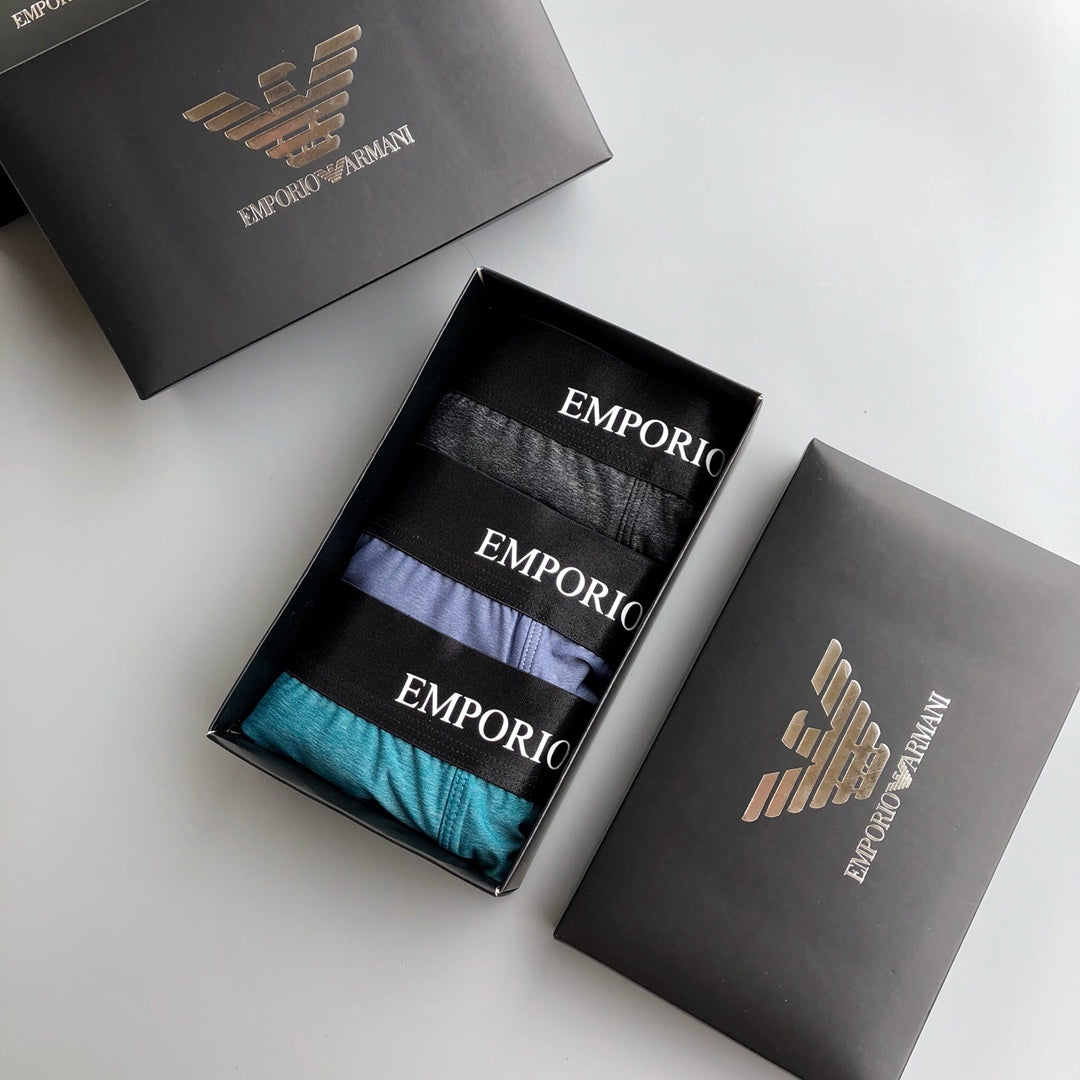 Armani Ice-Silk Men's Boxer Briefs - 3-Piece Box