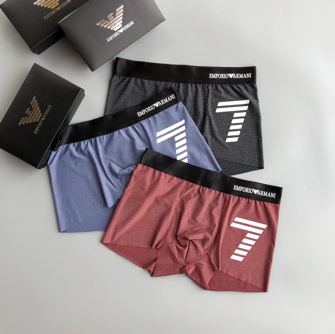Emporio Armani Ice-Silk Men's Boxer Briefs - 3-Piece Box