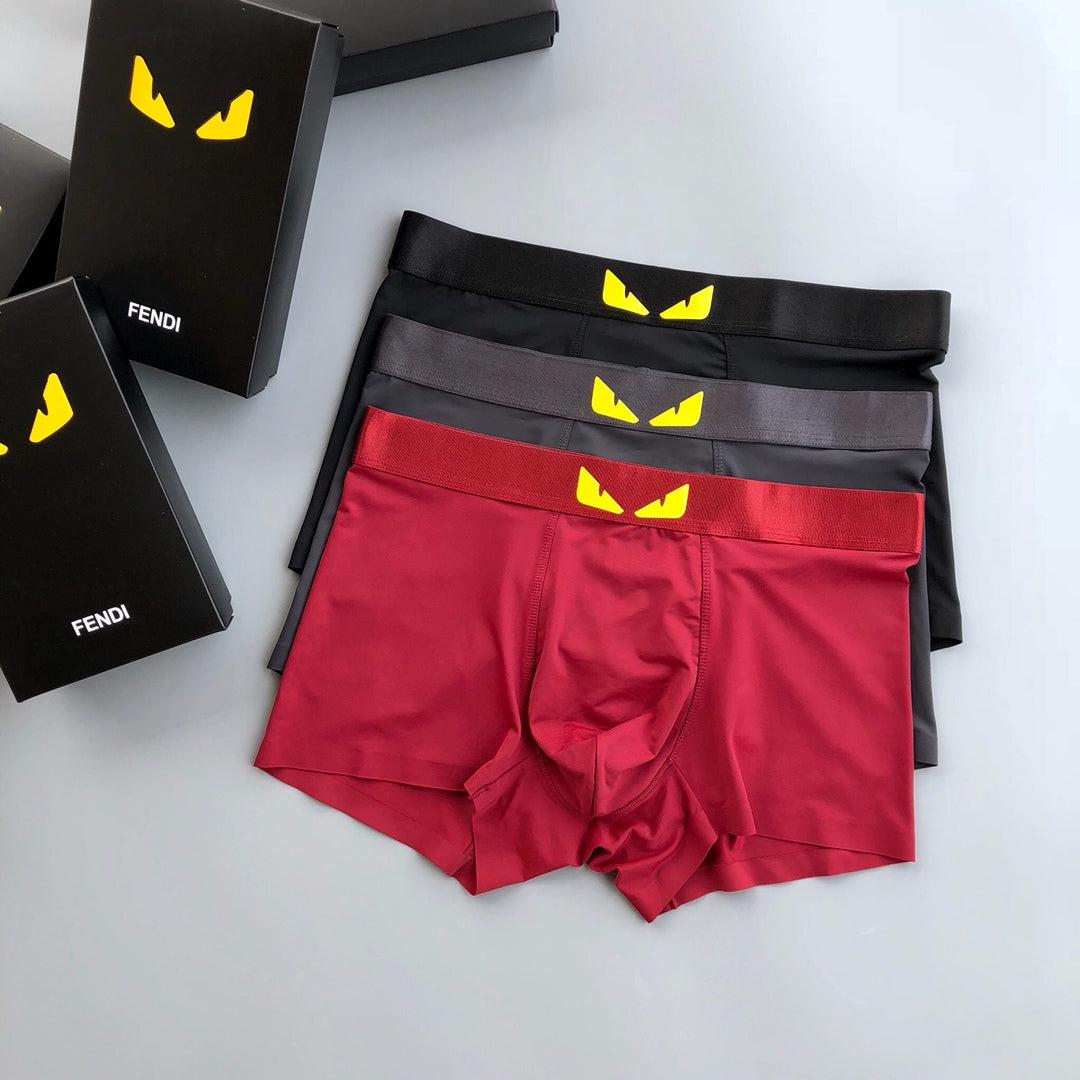 Fendi Eye Graphics Men's Boxer Briefs - 3-Piece Box