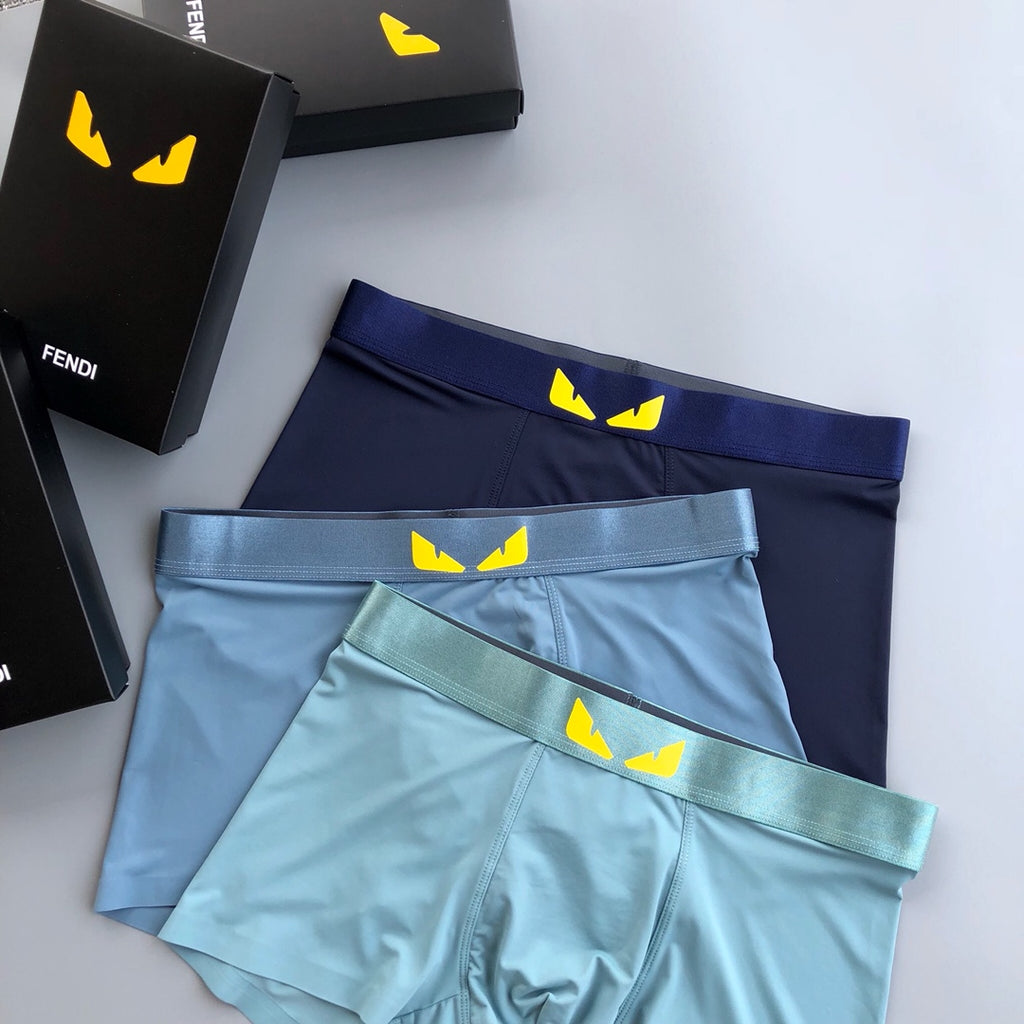 Fendi Bold Eye Graphics Men's Boxer Briefs - 3-Piece Box