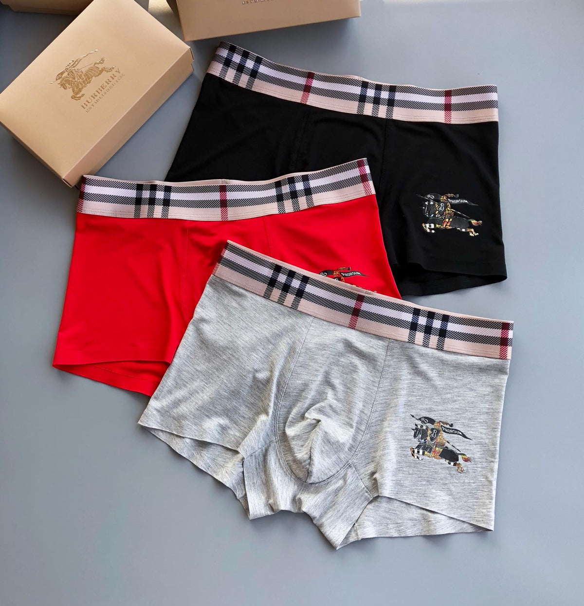 Burberry Modal Men's Boxer Briefs - 3-Piece Box