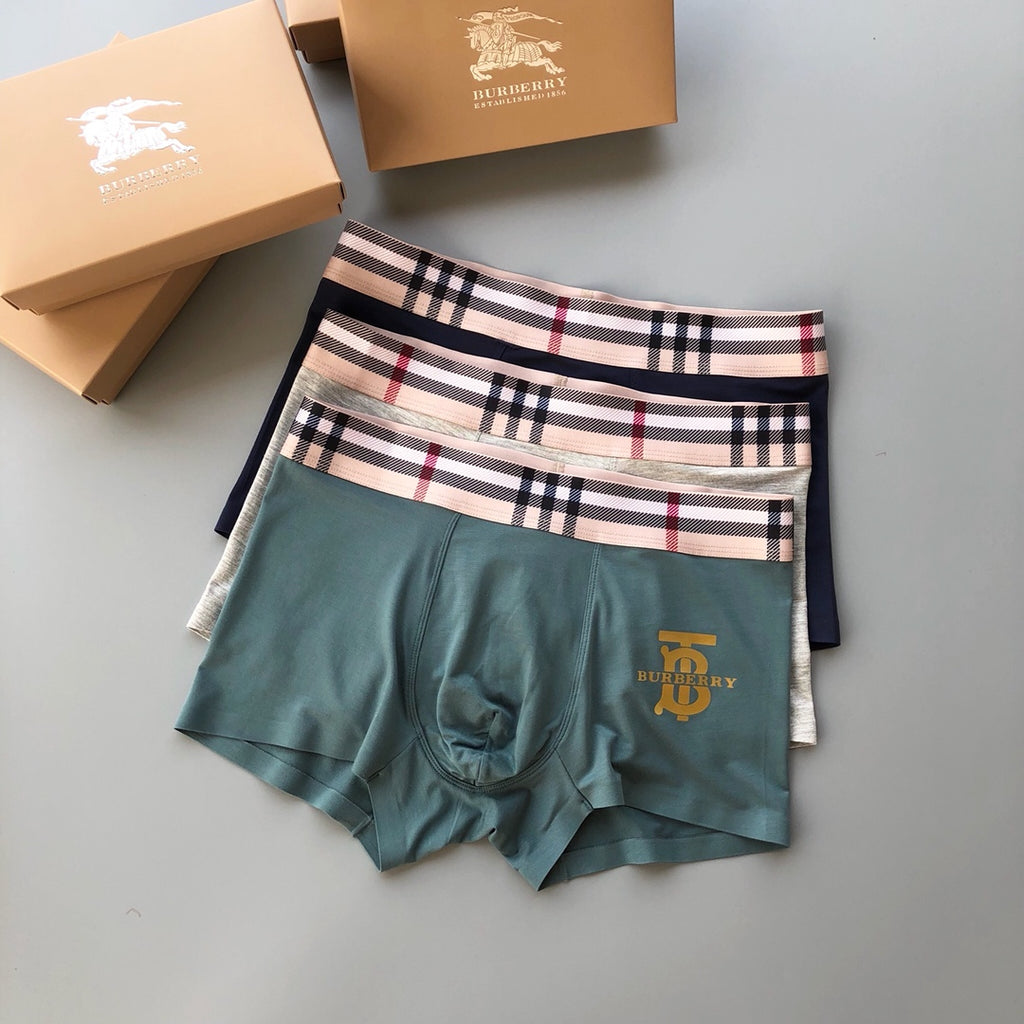 Burberry Monogram Accent Boxer Briefs 3-Piece Box Collection