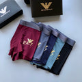 Armani Gold-Tone Ea7 Details Men's Boxer Briefs - 3-Piece Box