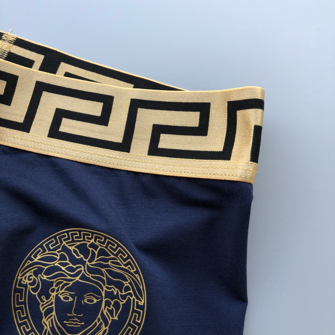 Versace Greek-Key Waistbands And Medallion Details Men's Boxer Briefs - 3-Piece Box