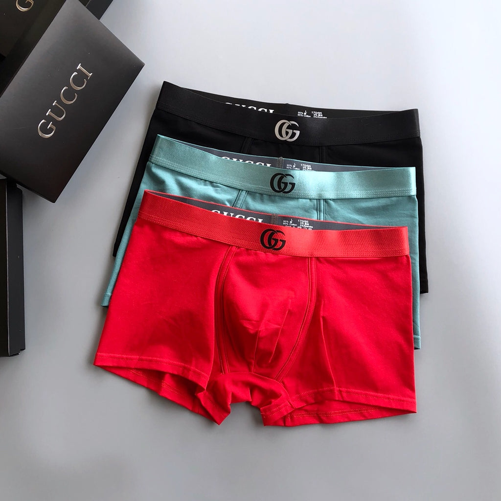 Gucci Logo Details Men's Boxer Briefs - 3-Piece Box