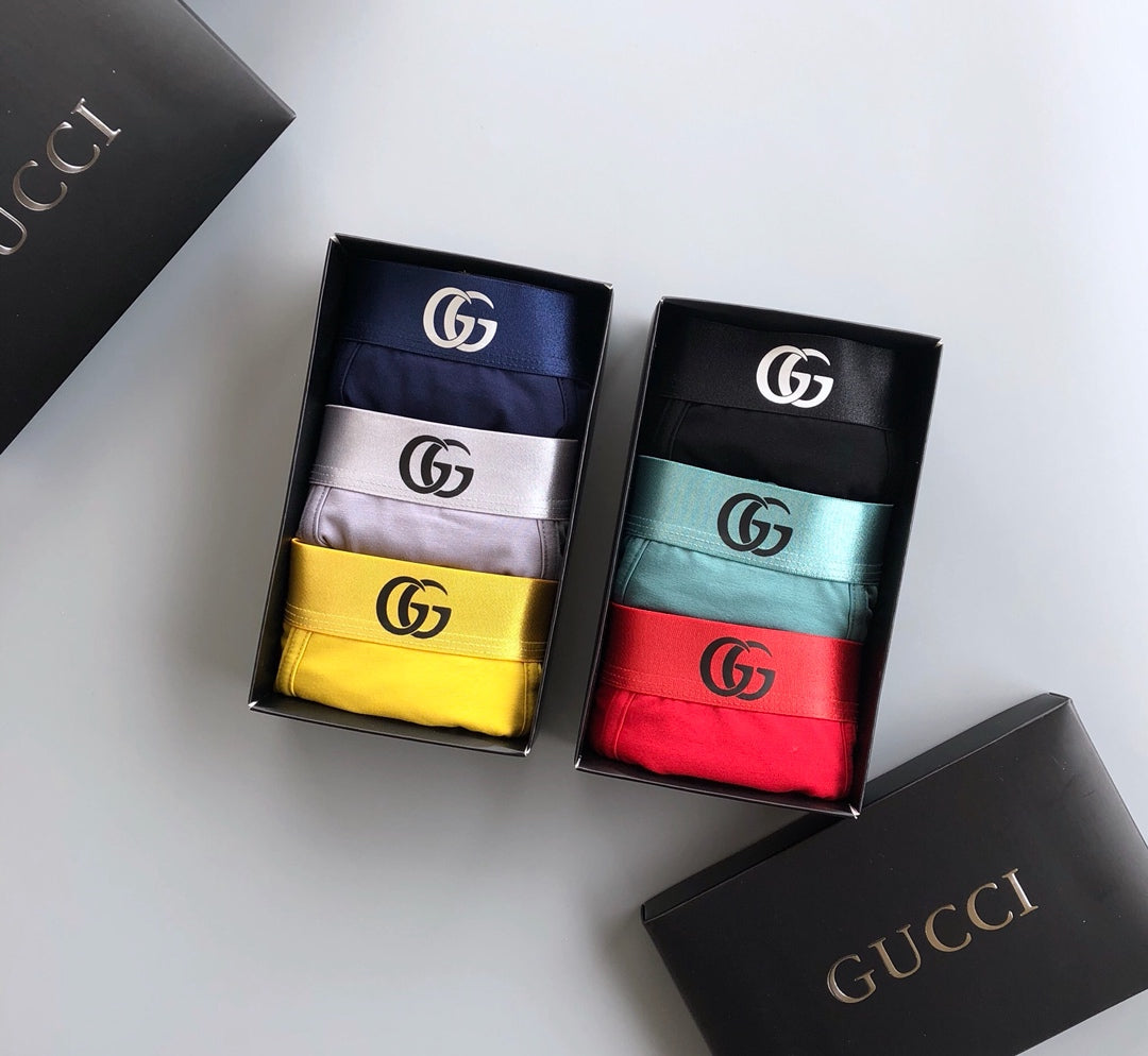 Gucci Logo Details Men's Boxer Briefs - 3-Piece Box