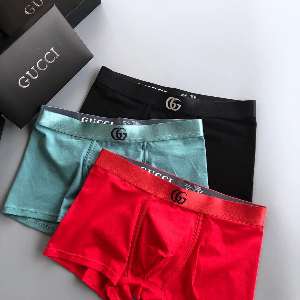 Gucci Logo Details Men's Boxer Briefs - 3-Piece Box