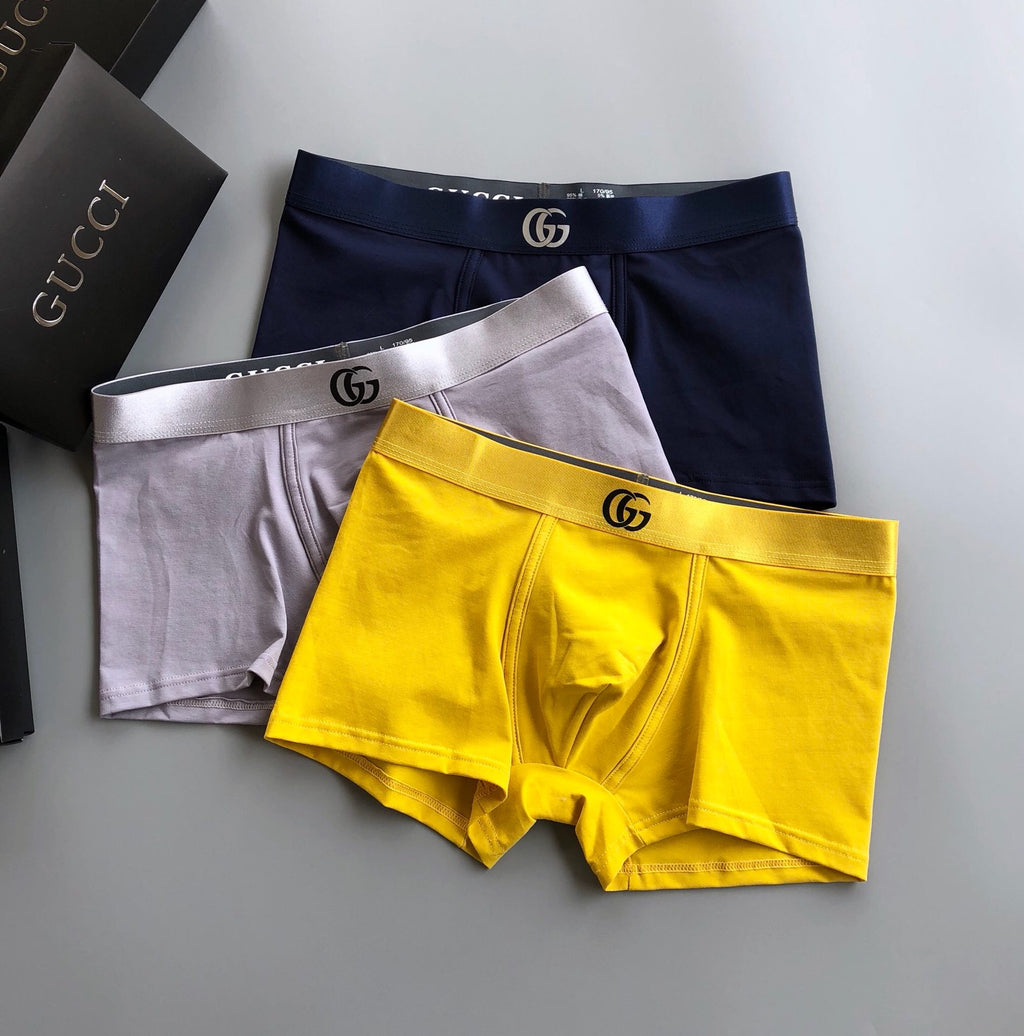 Gucci Small Emblem Details Men's Boxer Briefs - 3-Piece Box