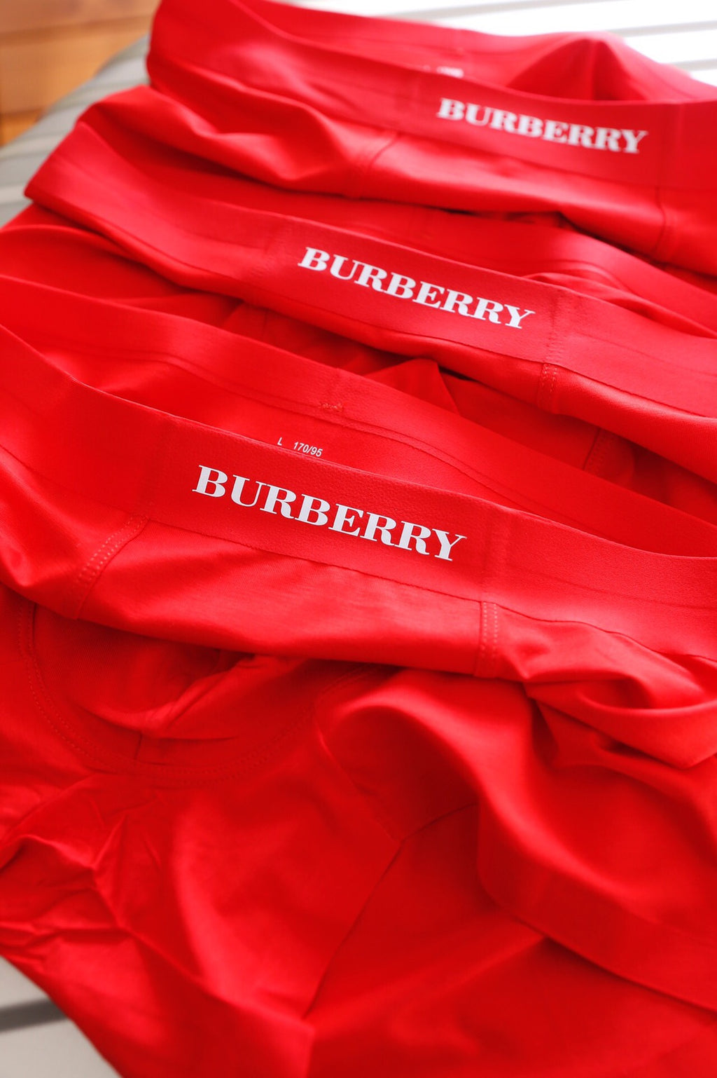 Burberry Red Logo Modal-Blend Boxer Briefs - Box of 3