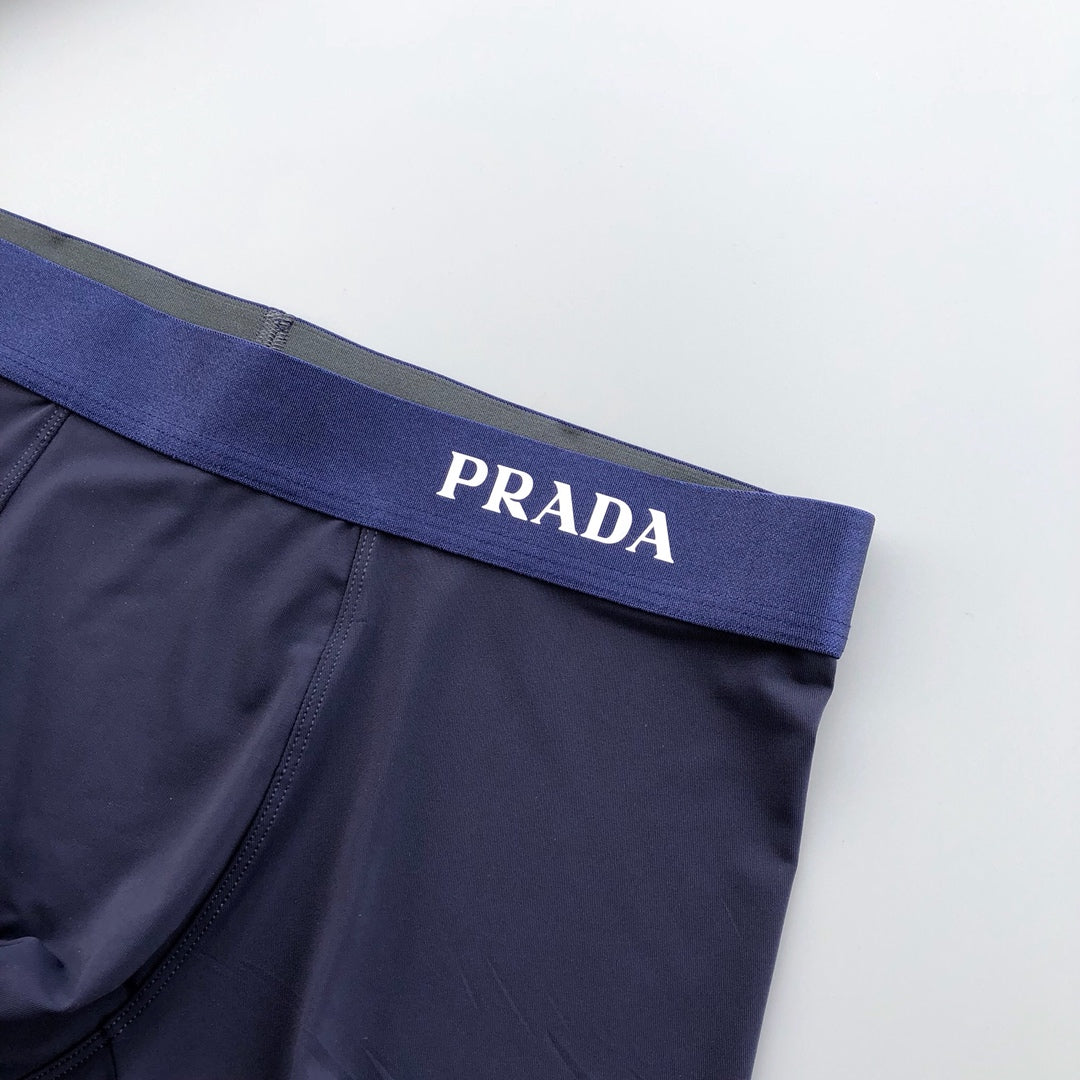 Prada Clean Logo Waistbands Men's Boxer Briefs - 3-Piece Box