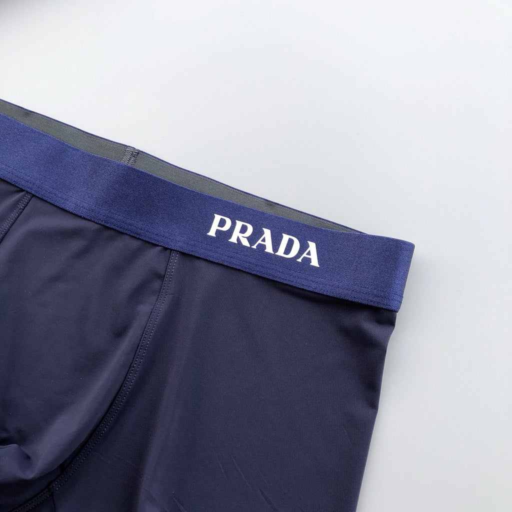 Prada Visible Branded Waistband Or Emblem Details Men's Boxer Briefs - 3-Piece Box
