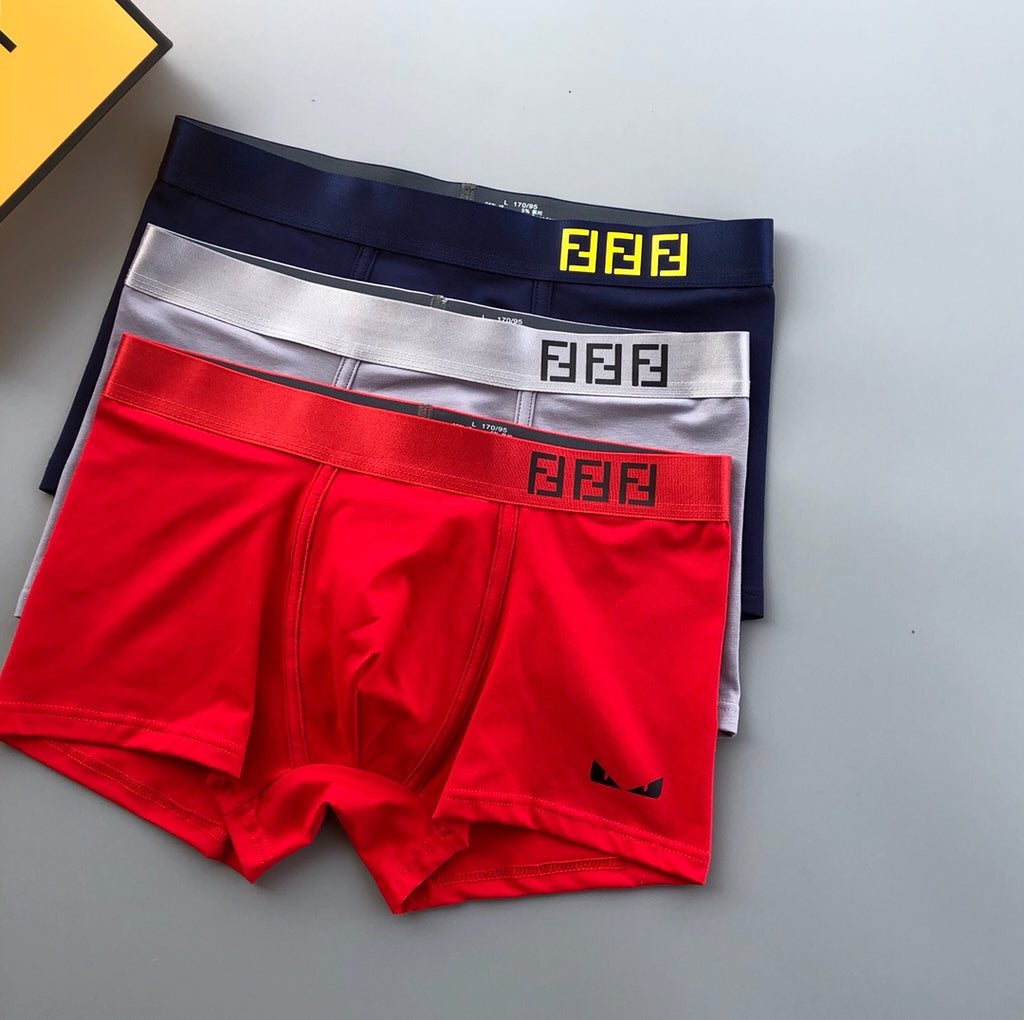 Fendi Cotton Men's Boxer Briefs - 3-Piece Box