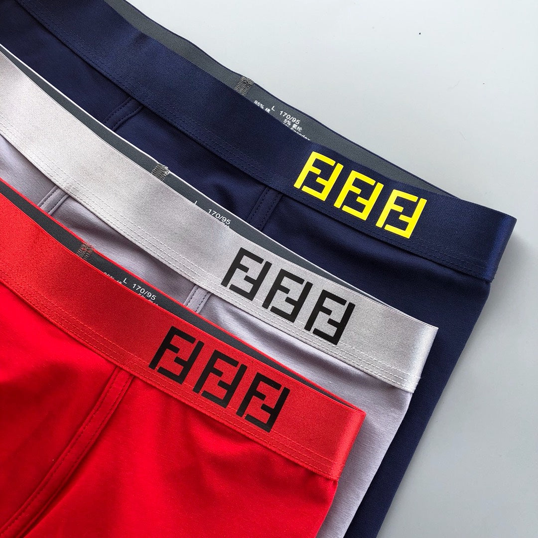 Fendi Cotton Men's Boxer Briefs - 3-Piece Box