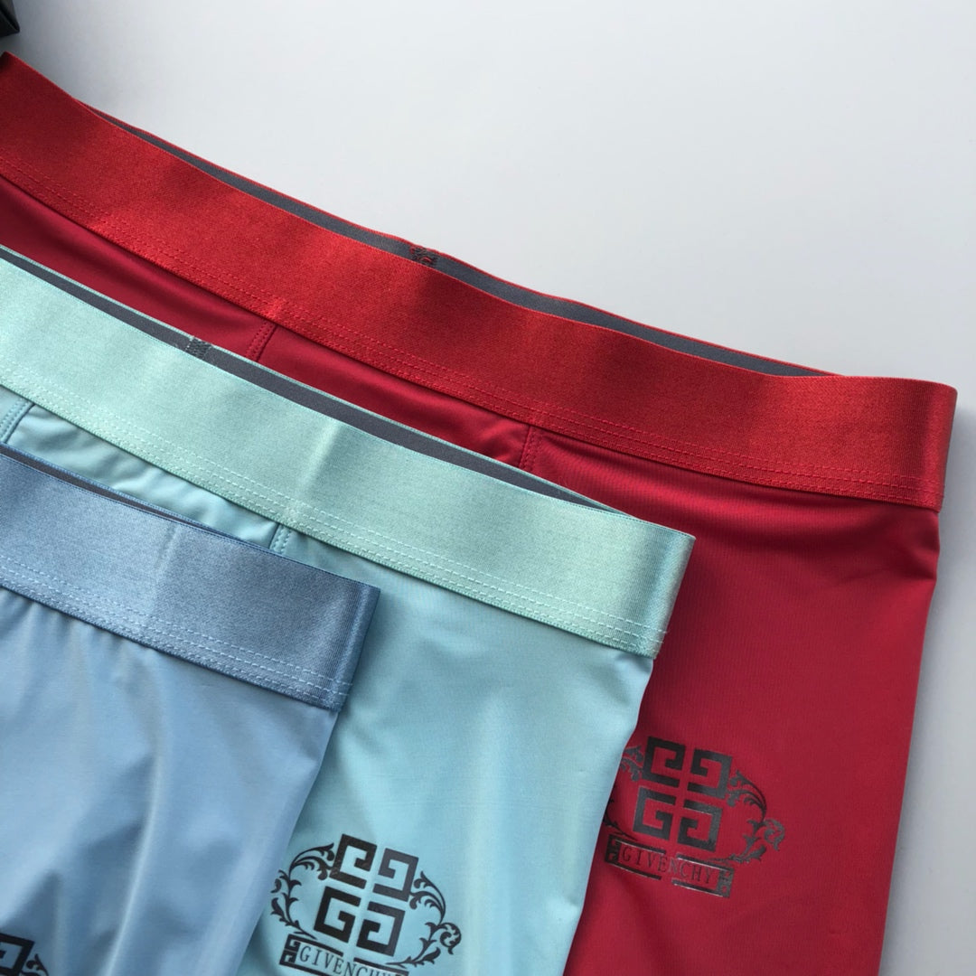 Givenchy Visible Colour, Waistband And Emblem Details Men's Boxer Briefs - 3-Piece Box