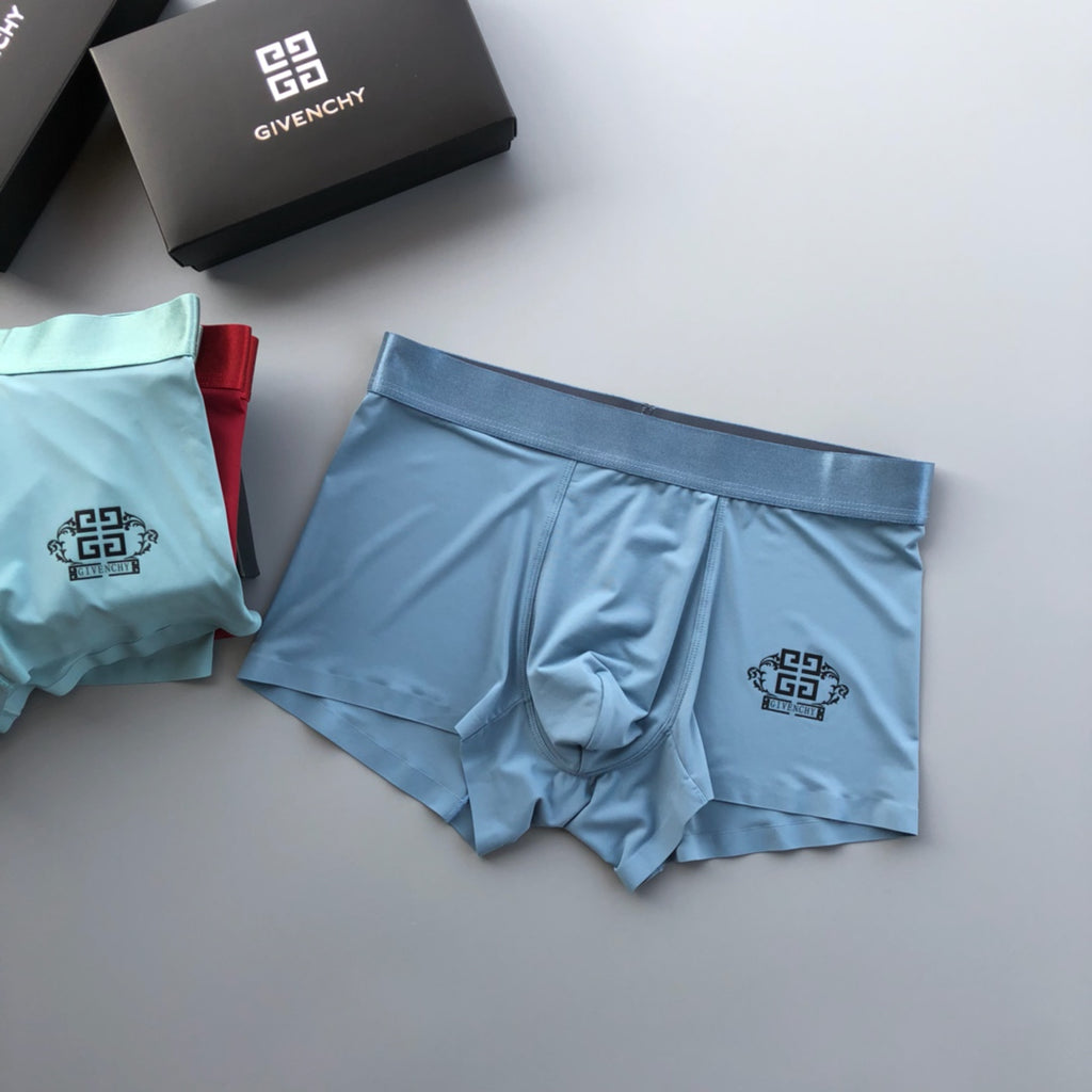Givenchy Contrast Waistbands And Understated Front Branding Men's Boxer Briefs - 3-Piece Box