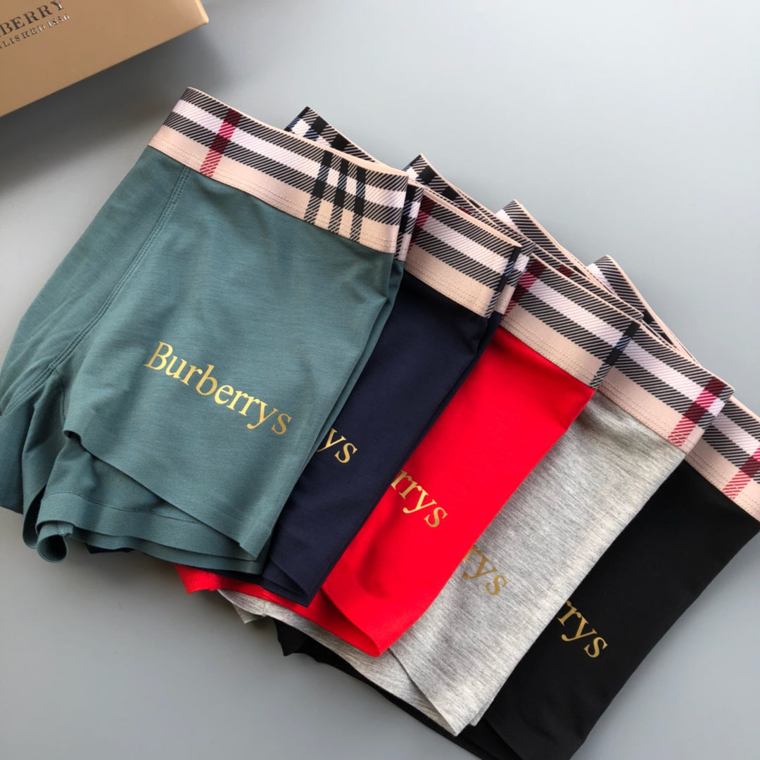 Burberry Contrast Wordmark Waistbands Men's Boxer Briefs - 3-Piece Box