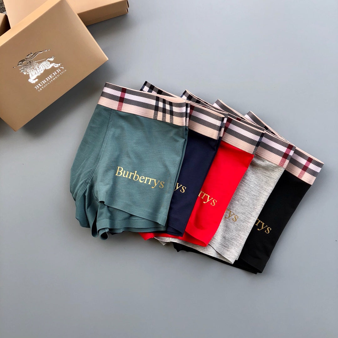 Burberry Check Waistband Boxer Briefs 3-Piece Box Collection