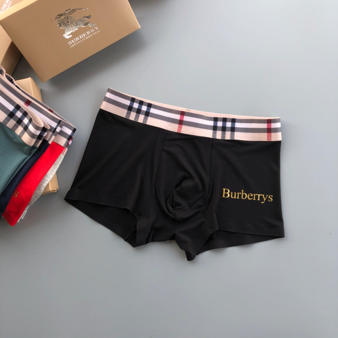 Burberry Check Waistband Boxer Briefs 3-Piece Box Collection