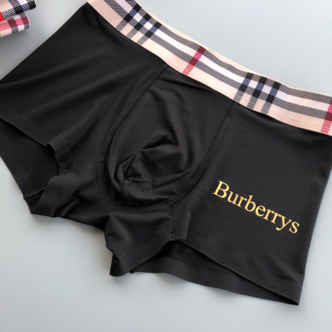 Burberry Check Waistband Boxer Briefs 3-Piece Box Collection