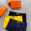 Hermes Cotton Men's Boxer Briefs - 3-Piece Box